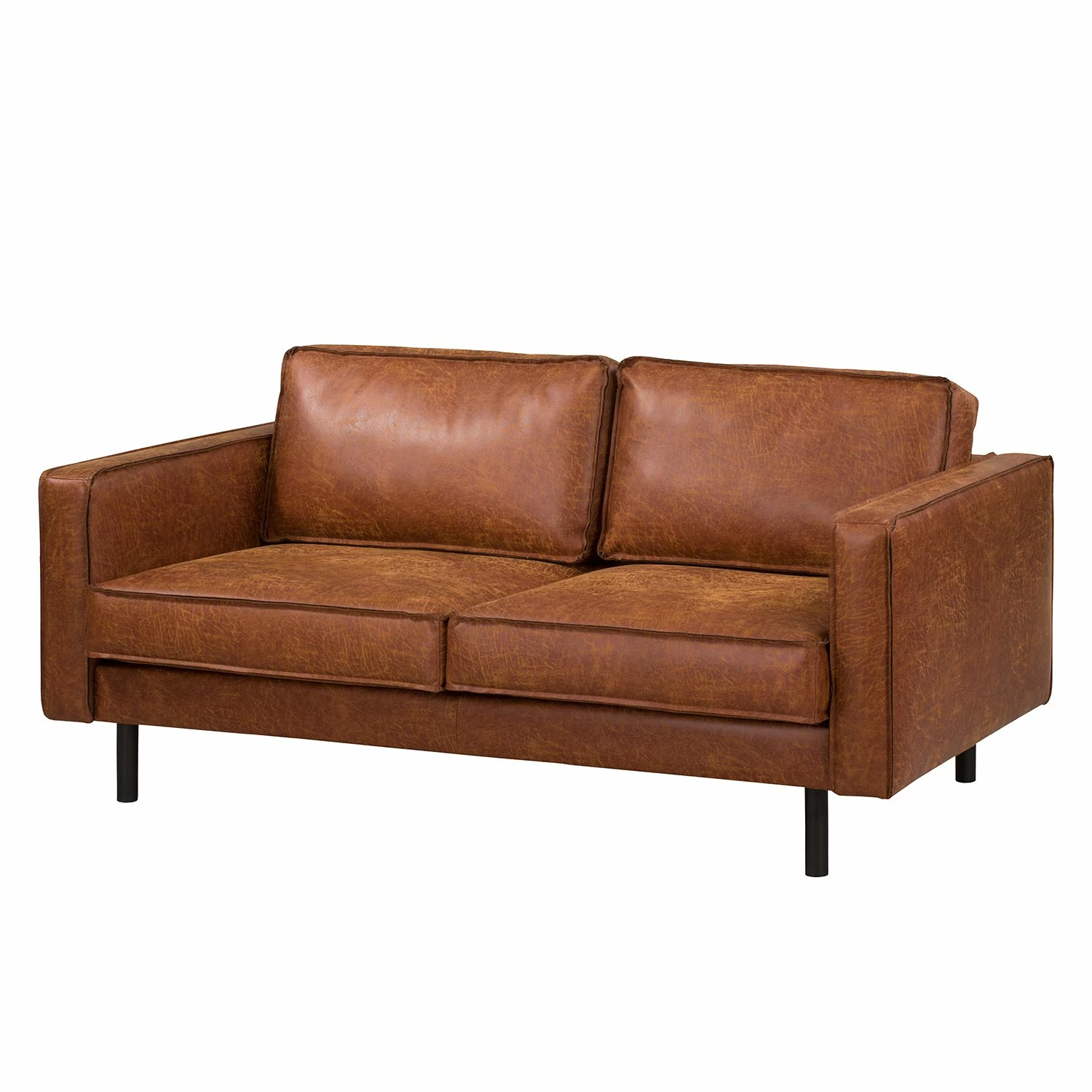 Ars manufacti 2-Sitzer Sofa FORT DODGE - Antiklederlook - Microfaser Yaka: Cognac 1 Ars manufacti 2-Sitzer Sofa FORT DODGE - Antiklederlook - Microfaser Yaka: Cognac