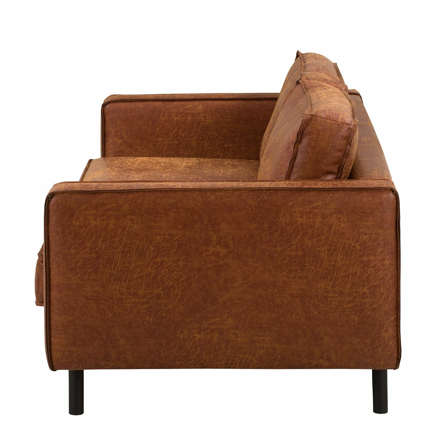 Ars manufacti 2-Sitzer Sofa FORT DODGE - Antiklederlook - Microfaser Yaka: Cognac 3 Ars manufacti 2-Sitzer Sofa FORT DODGE - Antiklederlook - Microfaser Yaka: Cognac – Bild 3