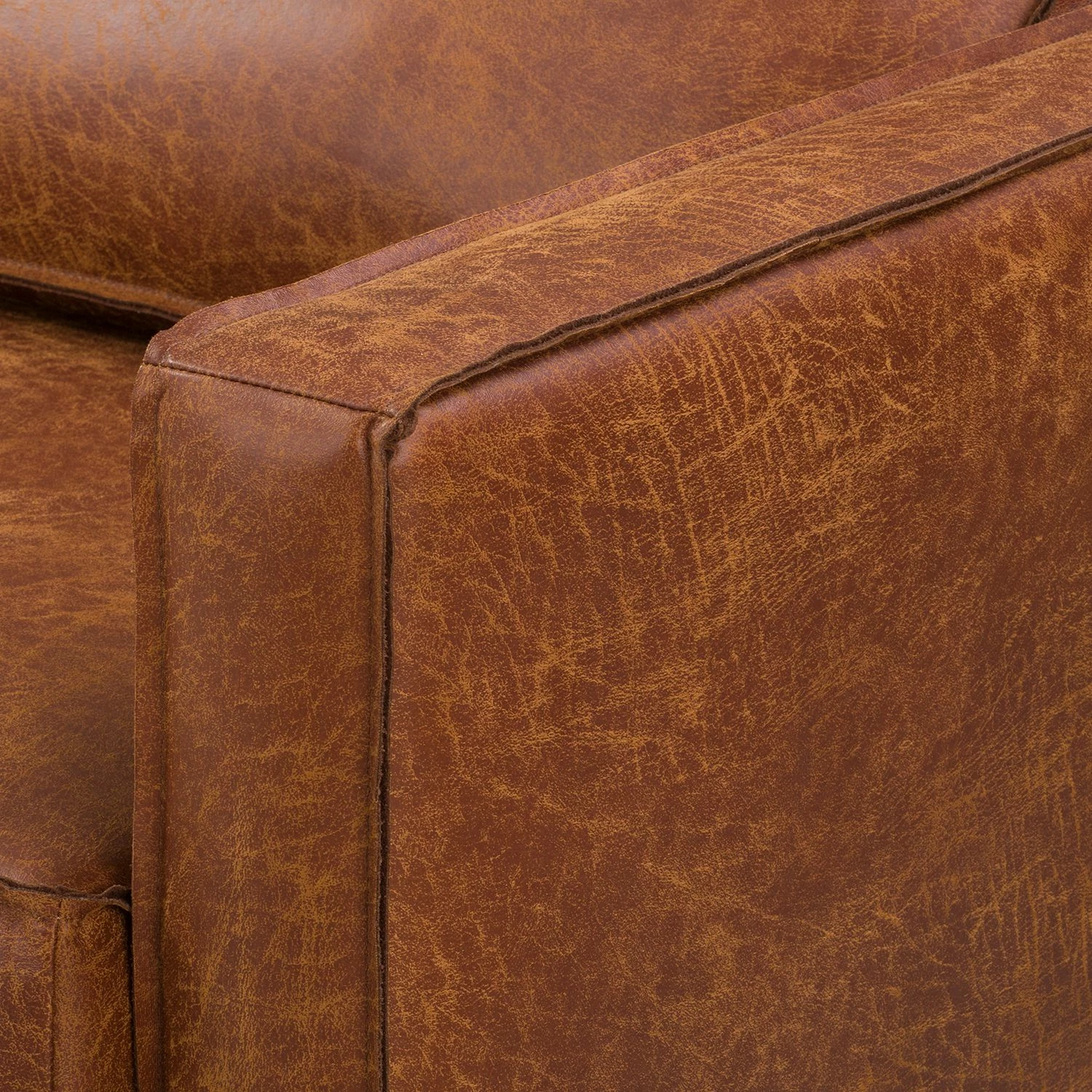 Ars manufacti 2-Sitzer Sofa FORT DODGE - Antiklederlook - Microfaser Yaka: Cognac 8 Ars manufacti 2-Sitzer Sofa FORT DODGE - Antiklederlook - Microfaser Yaka: Cognac – Bild 8