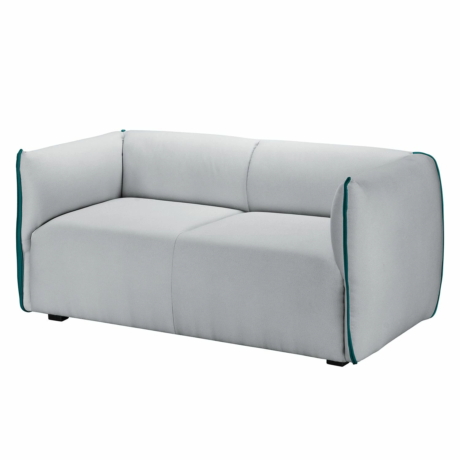 Fredriks Sofa Grady Webstoff II (2-Sitzer) - Hellgrau / Türkis 1 Fredriks Sofa Grady Webstoff II (2-Sitzer) - Hellgrau / Türkis