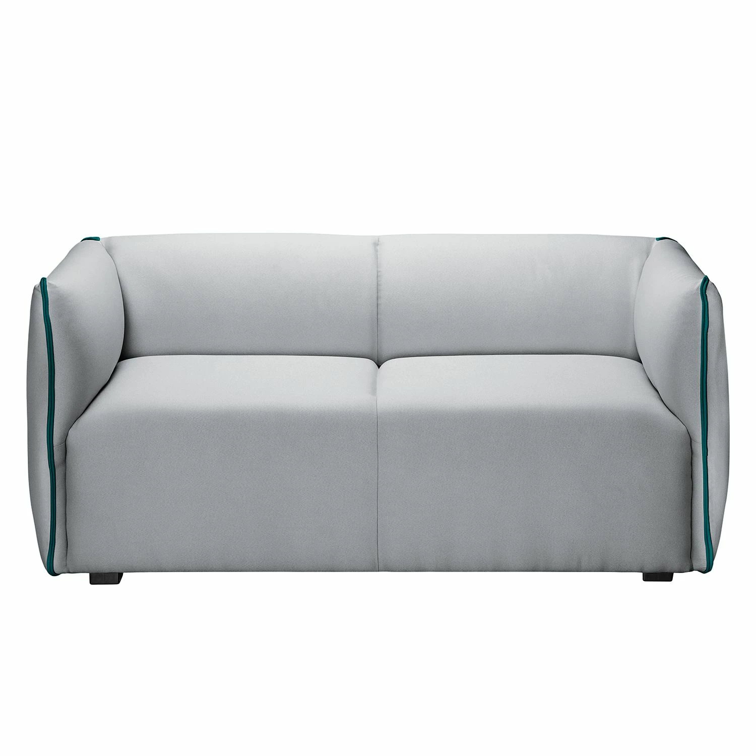 Fredriks Sofa Grady Webstoff II (2-Sitzer) - Hellgrau / Türkis 2 Fredriks Sofa Grady Webstoff II (2-Sitzer) - Hellgrau / Türkis – Bild 2