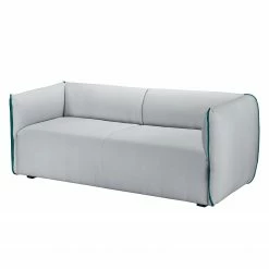 Fredriks Sofa Grady II (3-Sitzer) - Webstoff - Hellgrau / Türkis