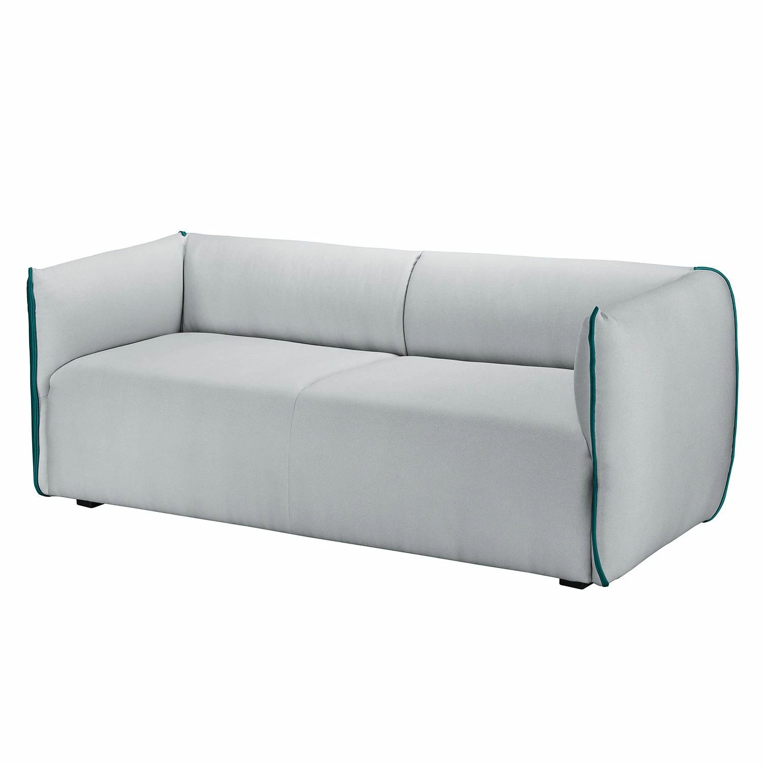 Fredriks Sofa Grady II (3-Sitzer) - Webstoff - Hellgrau / Türkis 1 Fredriks Sofa Grady II (3-Sitzer) - Webstoff - Hellgrau / Türkis