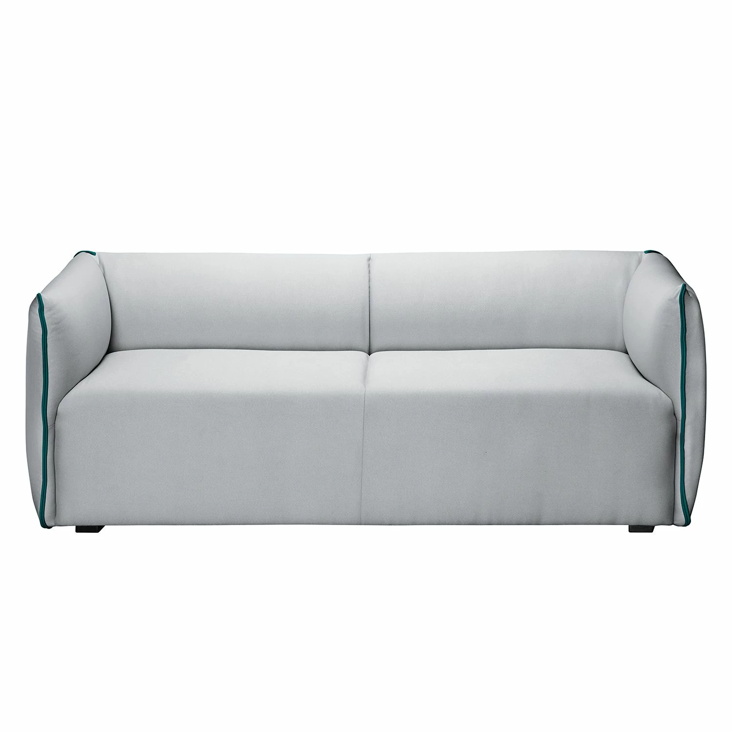 Fredriks Sofa Grady II (3-Sitzer) - Webstoff - Hellgrau / Türkis 2 Fredriks Sofa Grady II (3-Sitzer) - Webstoff - Hellgrau / Türkis – Bild 2