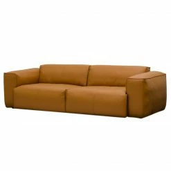 Studio Copenhagen 3-Sitzer Sofa HUDSON - Echtleder Neka: Cognac