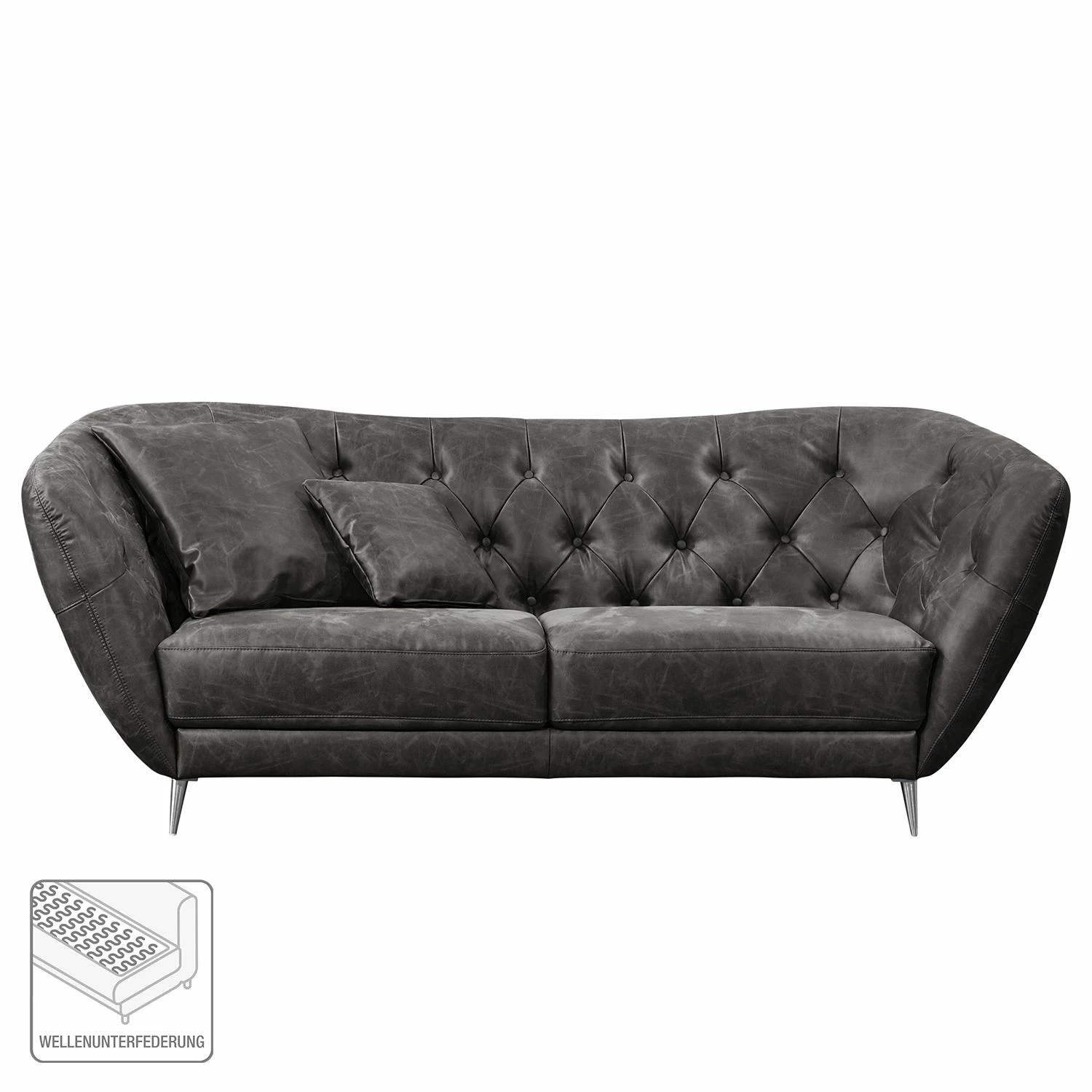 Ars manufacti Sofa Larrau (3-Sitzer) - Antiklederlook 2 Ars manufacti Sofa Larrau (3-Sitzer) - Antiklederlook – Bild 2