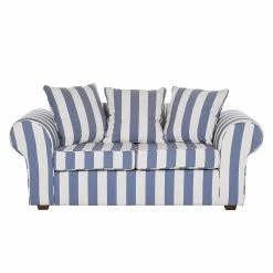 Maison Belfort Sofa Colmar (2-Sitzer) - Blau -WOHNZIMMERMÖBEL Verkäufe sofa livia 2 sitzer webstoff blau gestreift 309047