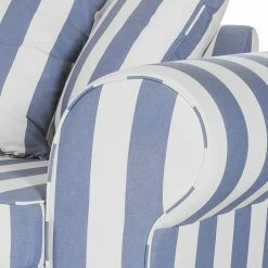 Maison Belfort Sofa Colmar (2-Sitzer) - Blau -WOHNZIMMERMÖBEL Verkäufe sofa livia 2 sitzer webstoff blau gestreift 309052