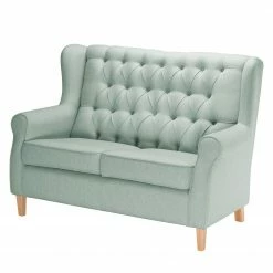 Maison Belfort Sofa Luro (2-Sitzer) Strukturstoff - Mintgrau