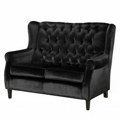 Maison Belfort Sofa Luro (2-Sitzer) Samt - Schwarz