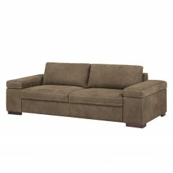 Ars Natura Sofa Maine (3-Sitzer) Echtleder - Cappuccino