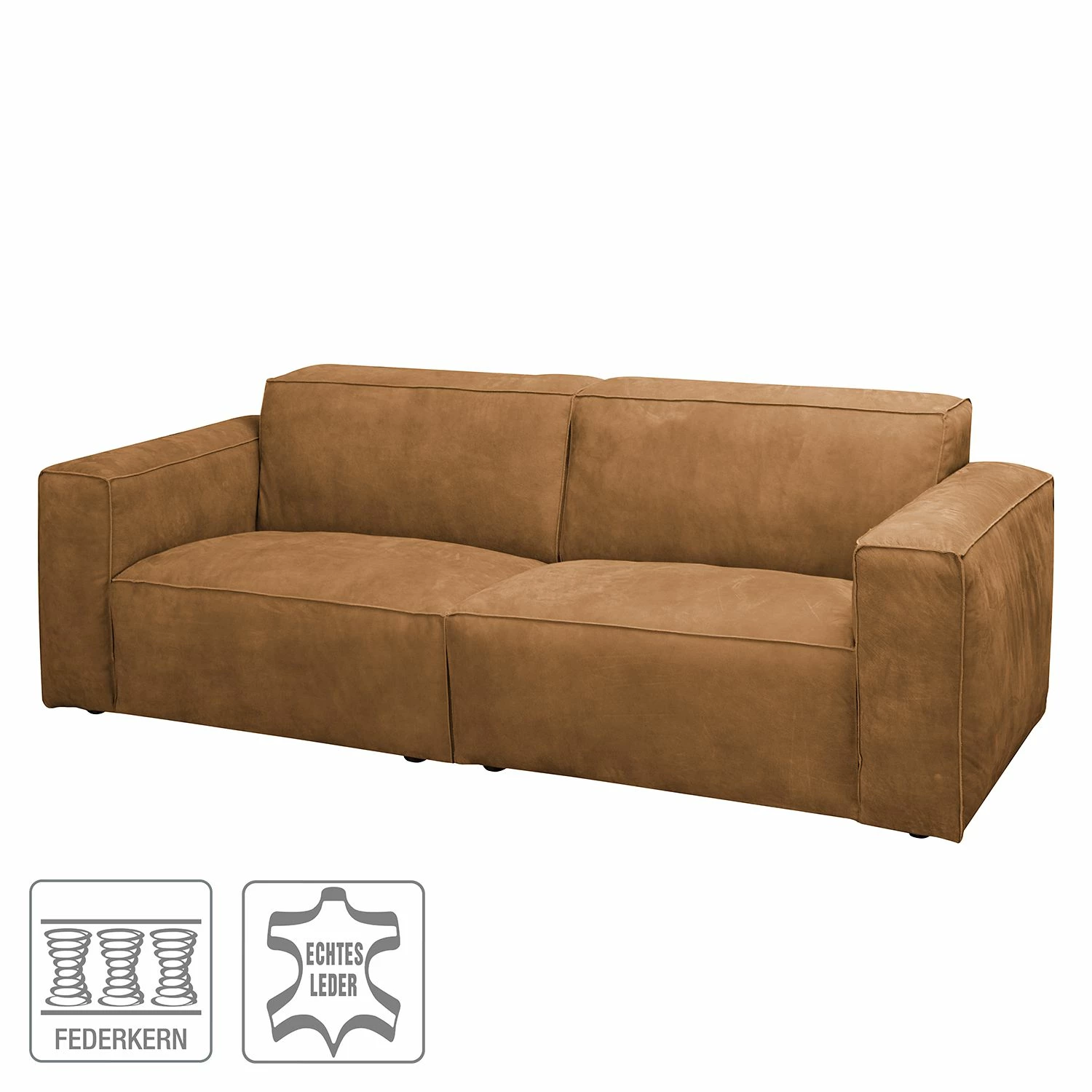 Ars manufacti Sofa Manchester (2-Sitzer) Echtleder - Cognac 2 Ars manufacti Sofa Manchester (2-Sitzer) Echtleder - Cognac – Bild 2