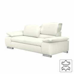 Fredriks Sofa Masca (2-Sitzer) - Echtleder Weiß