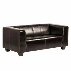 Maison Belfort Sofa Nespolo (2-Sitzer) - Kunstleder - Dunkelbraun -WOHNZIMMERMÖBEL Verkäufe sofa nespolo 2 sitzer bycast kunstleder dunkelbraun 4576940