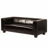 Maison Belfort Sofa Nespolo (3-Sitzer) - Kunstleder - Dunkelbraun