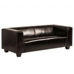 Maison Belfort Sofa Nespolo (3-Sitzer) - Kunstleder - Dunkelbraun -WOHNZIMMERMÖBEL Verkäufe sofa nespolo 3 sitzer bycast kunstleder dunkelbraun 4576980