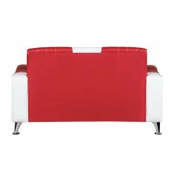 Studio Monroe Sofa Nixa (2-Sitzer) - Kunstleder Rot/Weiß -WOHNZIMMERMÖBEL Verkäufe sofa nixa 2 sitzer kunstleder rot weiss 399218