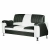 Studio Monroe Sofa Nixa (3-Sitzer) - Kunstleder Weiß/Schwarz
