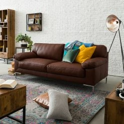 Ars manufacti Sofa Parlin (3-Sitzer) Echtleder - Mokka -WOHNZIMMERMÖBEL Verkäufe sofa parlin 3 sitzer echtleder mokka 5093960