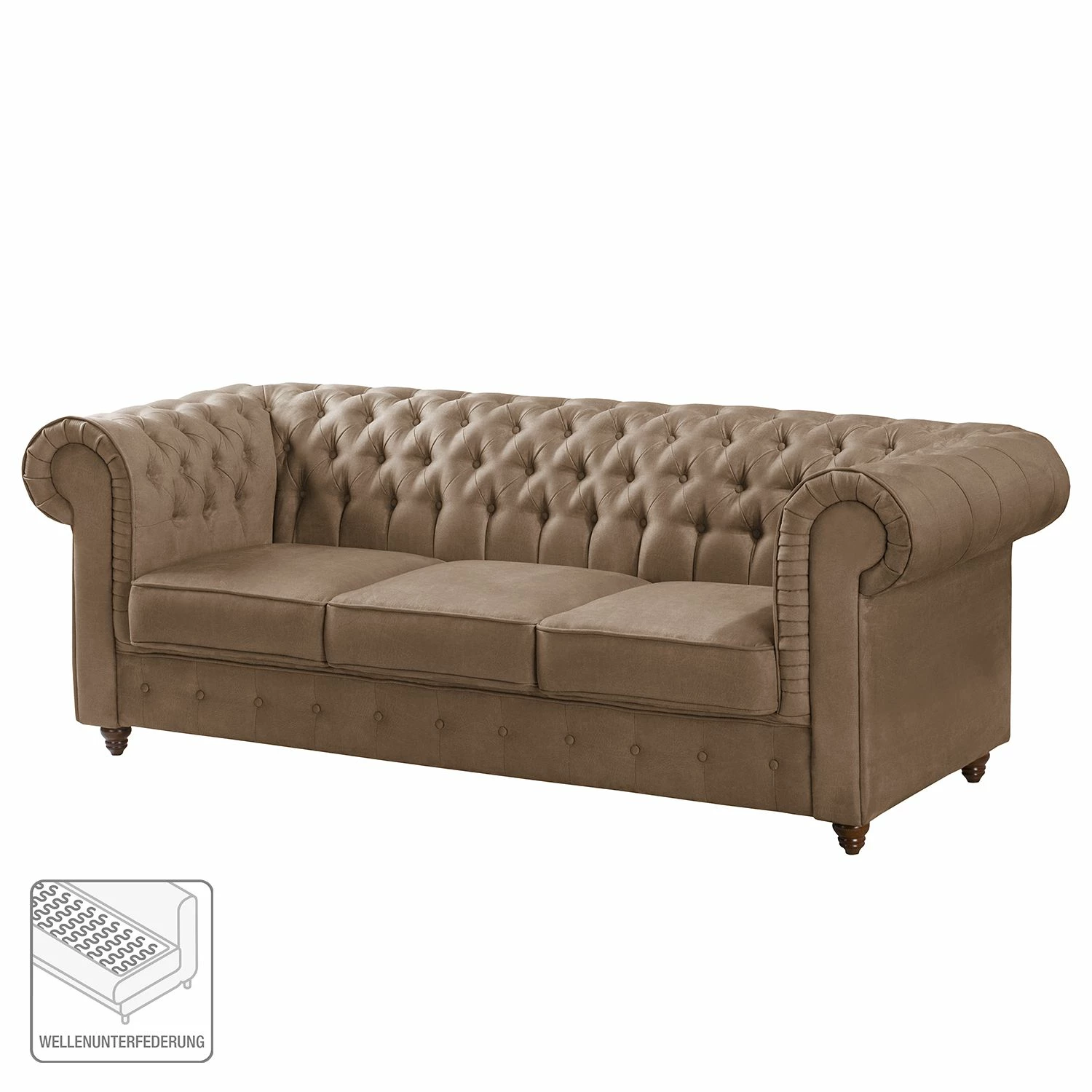 Maison Belfort Sofa Pintano (3-Sitzer) - Congo Grau 2 Maison Belfort Sofa Pintano (3-Sitzer) - Congo Grau – Bild 2