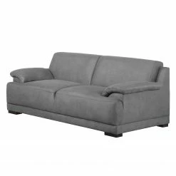 Modoform Sofa Robö (3-Sitzer) Microfaser - Antiklederlook - Grau - Boxspring
