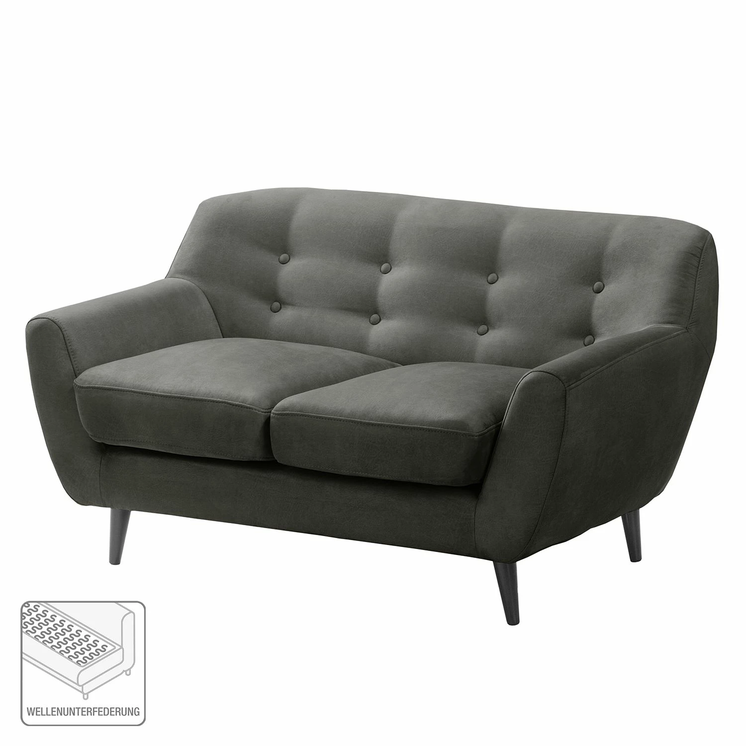Ars manufacti Sofa Rometta (2-Sitzer) - Dunkelgrau 2 Ars manufacti Sofa Rometta (2-Sitzer) - Dunkelgrau – Bild 2