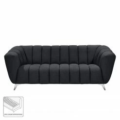 Wohnzimmermöbel boutique en ligne -WOHNZIMMERMÖBEL Verkäufe sofa salou 3 sitzer webstoff ohne hocker chrom anthrazit 5116348