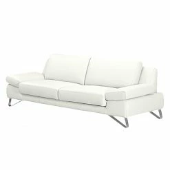 Loftscape Sofa Silvano (2,5-Sitzer) - Kunstleder - Weiß - Keine Funktion