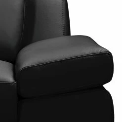 Loftscape Sofa Silvano (3-Sitzer) Echtleder - Schwarz - Kopfstütze verstellbar -WOHNZIMMERMÖBEL Verkäufe sofa silvano 3 sitzer echtleder schwarz 444162