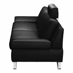 Loftscape Sofa Silvano (3-Sitzer) Echtleder - Schwarz - Kopfstütze verstellbar -WOHNZIMMERMÖBEL Verkäufe sofa silvano 3 sitzer echtleder schwarz 444168