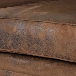 Ars manufacti Sofa Sombrero (3-Sitzer) - Antiklederoptik Dunkelbraun -WOHNZIMMERMÖBEL Verkäufe sofa sombrero 3 sitzer antiklederlook braun 308870