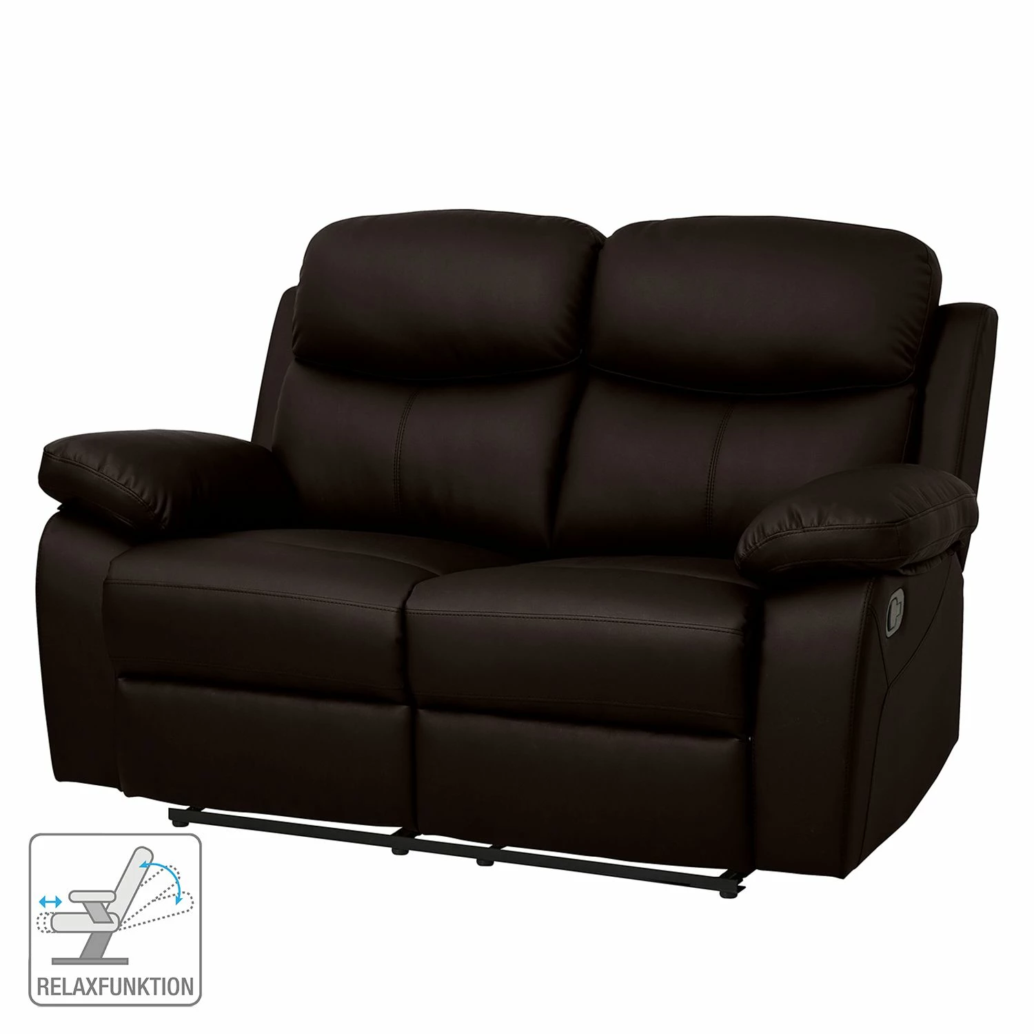 Modoform Relaxsofa Tetchill (2-Sitzer) - (2-Sitzer mit Relaxfunktion) - Kunstleder - Dunkelbraun 2 Modoform Relaxsofa Tetchill (2-Sitzer) - (2-Sitzer mit Relaxfunktion) - Kunstleder - Dunkelbraun – Bild 2