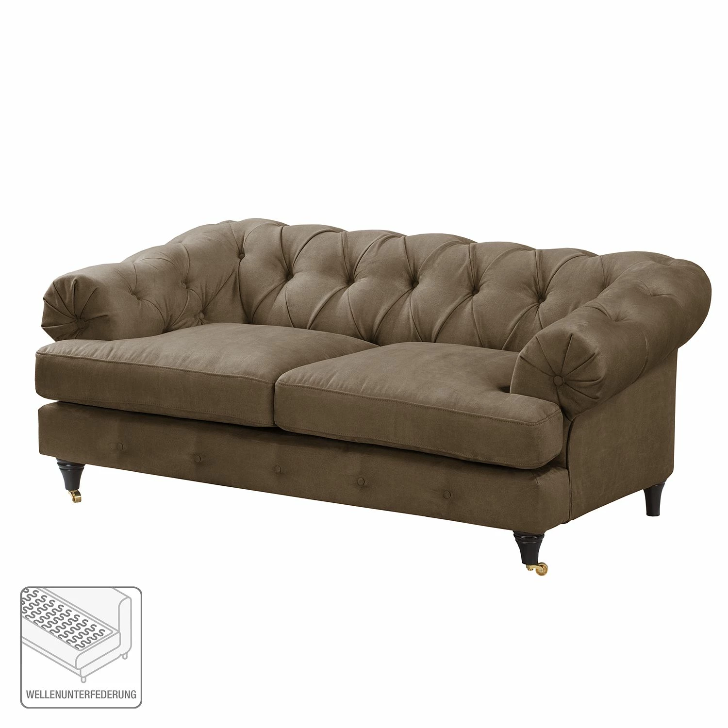 Ars manufacti Sofa Thory (2-Sitzer) - Mittelbraun 2 Ars manufacti Sofa Thory (2-Sitzer) - Mittelbraun – Bild 2