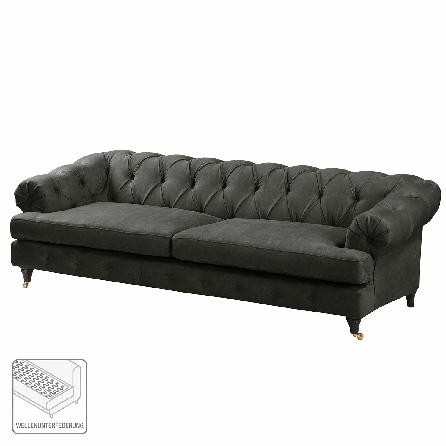 Ars manufacti Sofa Thory (3-Sitzer) - Dunkelbraun 2 Ars manufacti Sofa Thory (3-Sitzer) - Dunkelbraun – Bild 2