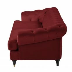 Jack & Alice Sofa Thory (3-Sitzer) - Rot -WOHNZIMMERMÖBEL Verkäufe sofa thory 3 sitzer samt rot 4895940