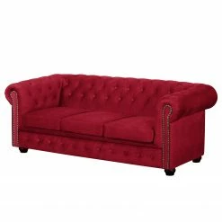 Jack & Alice Polstergarnitur Torquay II (3-2) - Microfaser - Rot -WOHNZIMMERMÖBEL Verkäufe sofa torquay ii 3 sitzer microfaser rot 4650868