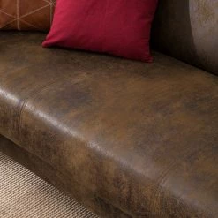 Ars manufacti Sofa Tullow (3-Sitzer) - Antiklederoptik Braun -WOHNZIMMERMÖBEL Verkäufe sofa tullow 3 sitzer antiklederoptik braun 4972108