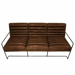 Ars manufacti Sofa Voda (3-Sitzer) - Mittelbraun -WOHNZIMMERMÖBEL Verkäufe sofa voda 3 sitzer antiklederlook mittelbraun 4864316