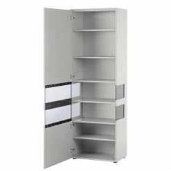 GWINNER Wohnwand Anzio I (4-teilig) - Matt Weiß - Glastür links - Mit Beleuchtung 14 GWINNER Wohnwand Anzio I (4-teilig) - Matt Weiß - Glastür links - Mit Beleuchtung -WOHNZIMMERMÖBEL Verkäufe standvitrine anzio ohne beleuchtung weiss tueranschlag links 4524856