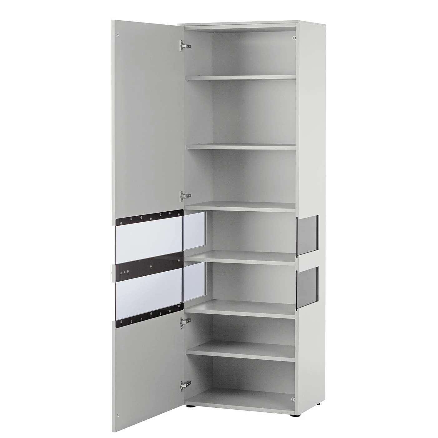 GWINNER Wohnwand Anzio I (4-teilig) - Matt Weiß - Glastür links - Mit Beleuchtung 4 GWINNER Wohnwand Anzio I (4-teilig) - Matt Weiß - Glastür links - Mit Beleuchtung – Bild 4