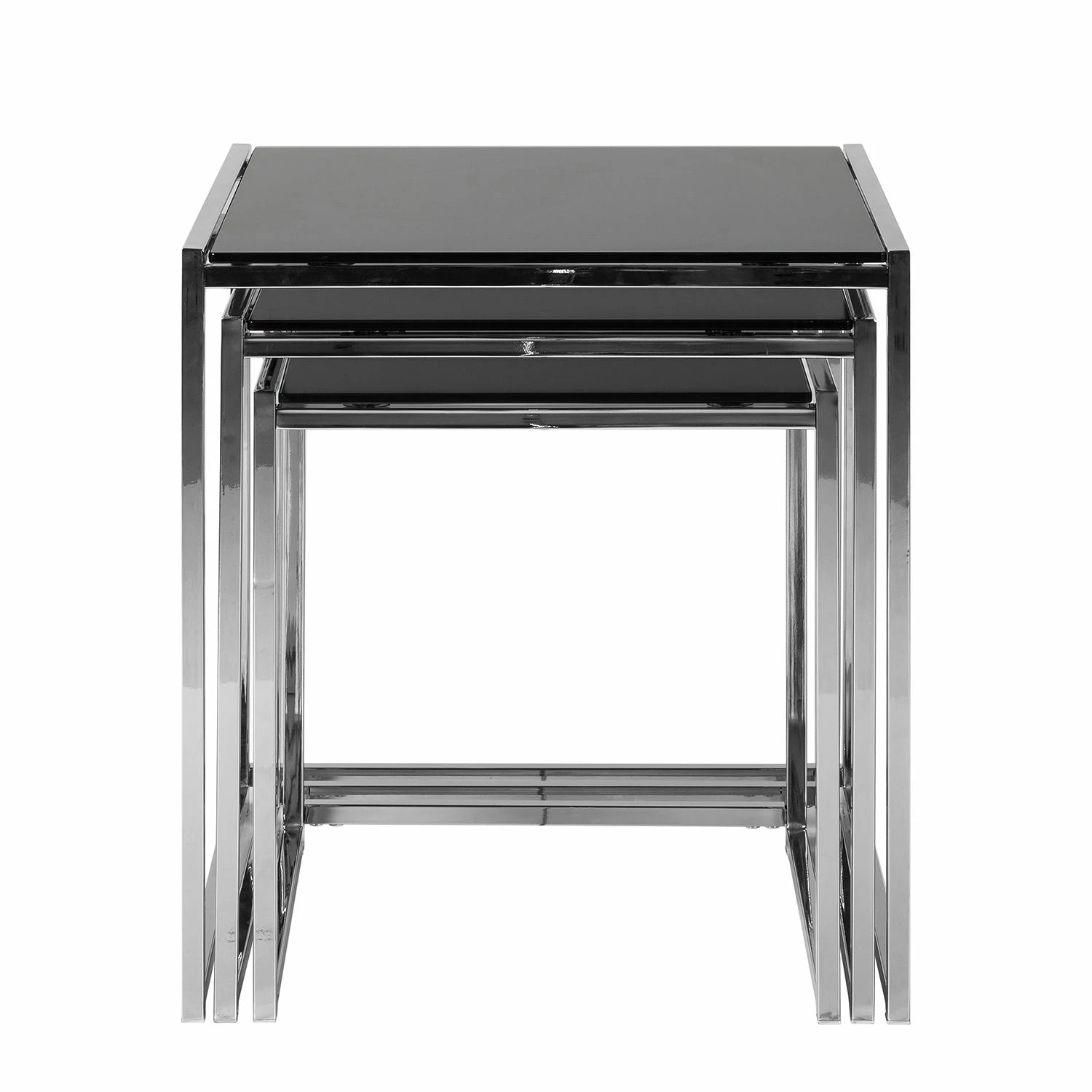 Loftscape Tisch Robin - 3-Satz - schwarze Glasplatte - Chromgestell 7 Loftscape Tisch Robin - 3-Satz - schwarze Glasplatte - Chromgestell – Bild 7