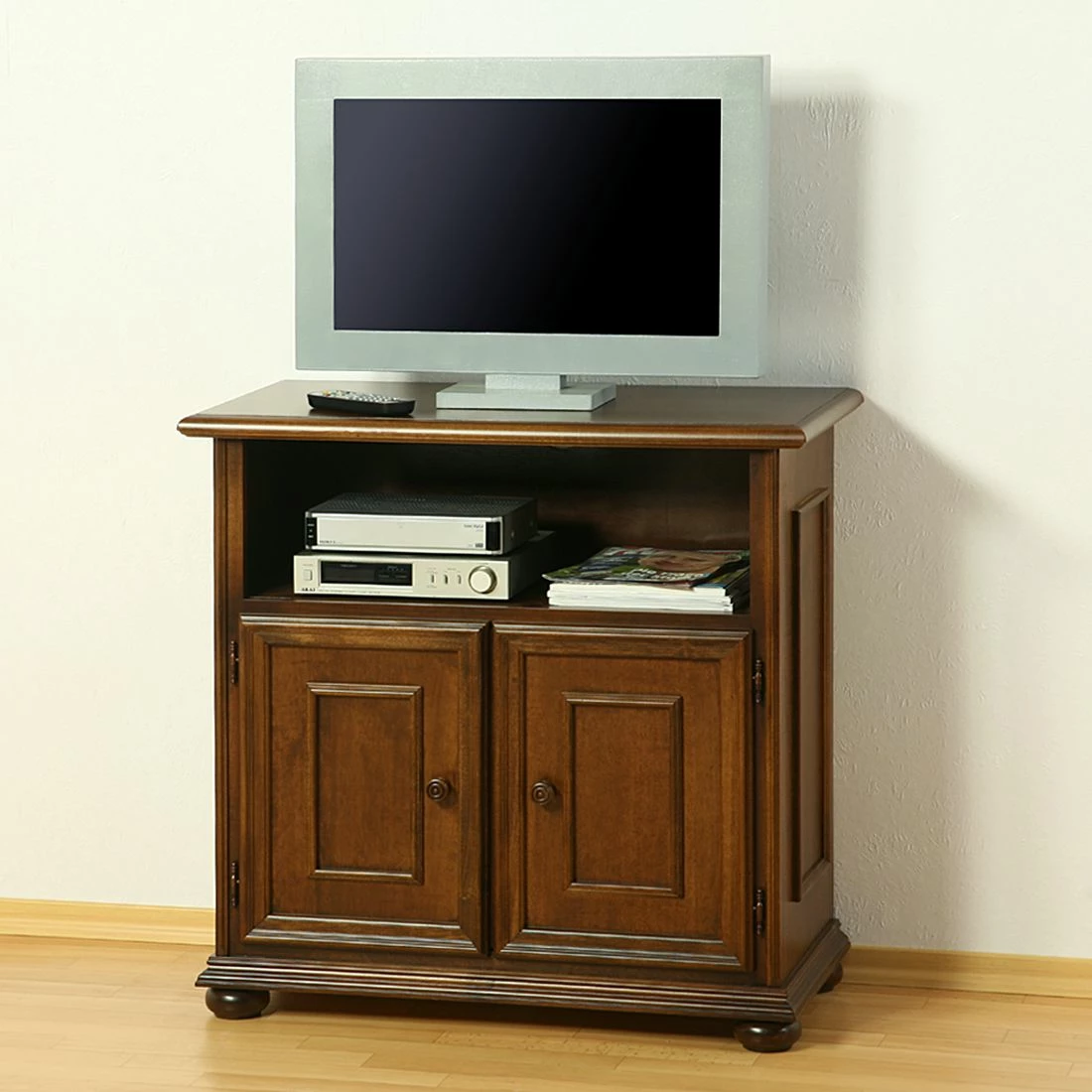 Montreux TV-Kommode Arabella II - Ayous teilmassiv - Antikbraun 2 Montreux TV-Kommode Arabella II - Ayous teilmassiv - Antikbraun – Bild 2