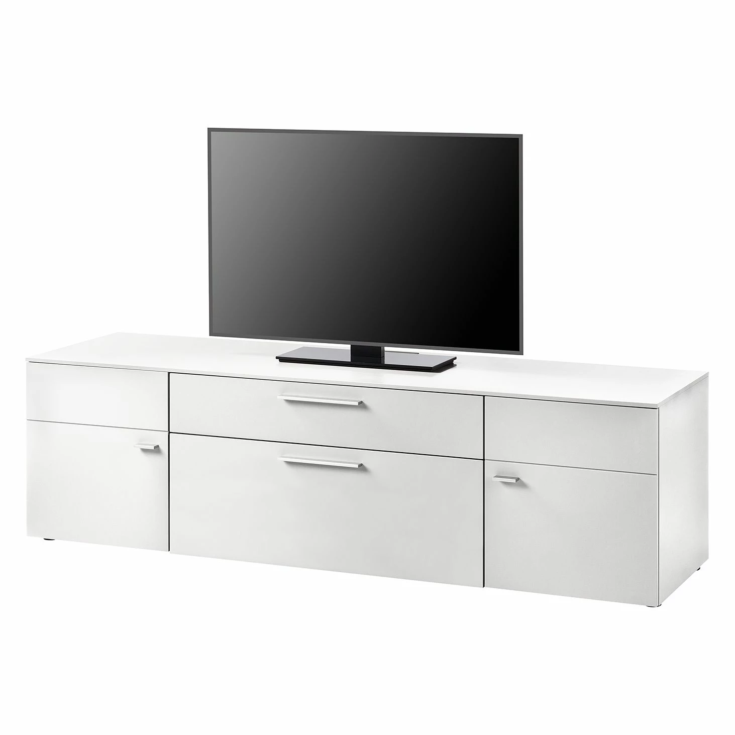 GWINNER Wohnwand Anzio I (4-teilig) - Matt Weiß - Glastür links - Mit Beleuchtung 5 GWINNER Wohnwand Anzio I (4-teilig) - Matt Weiß - Glastür links - Mit Beleuchtung – Bild 5