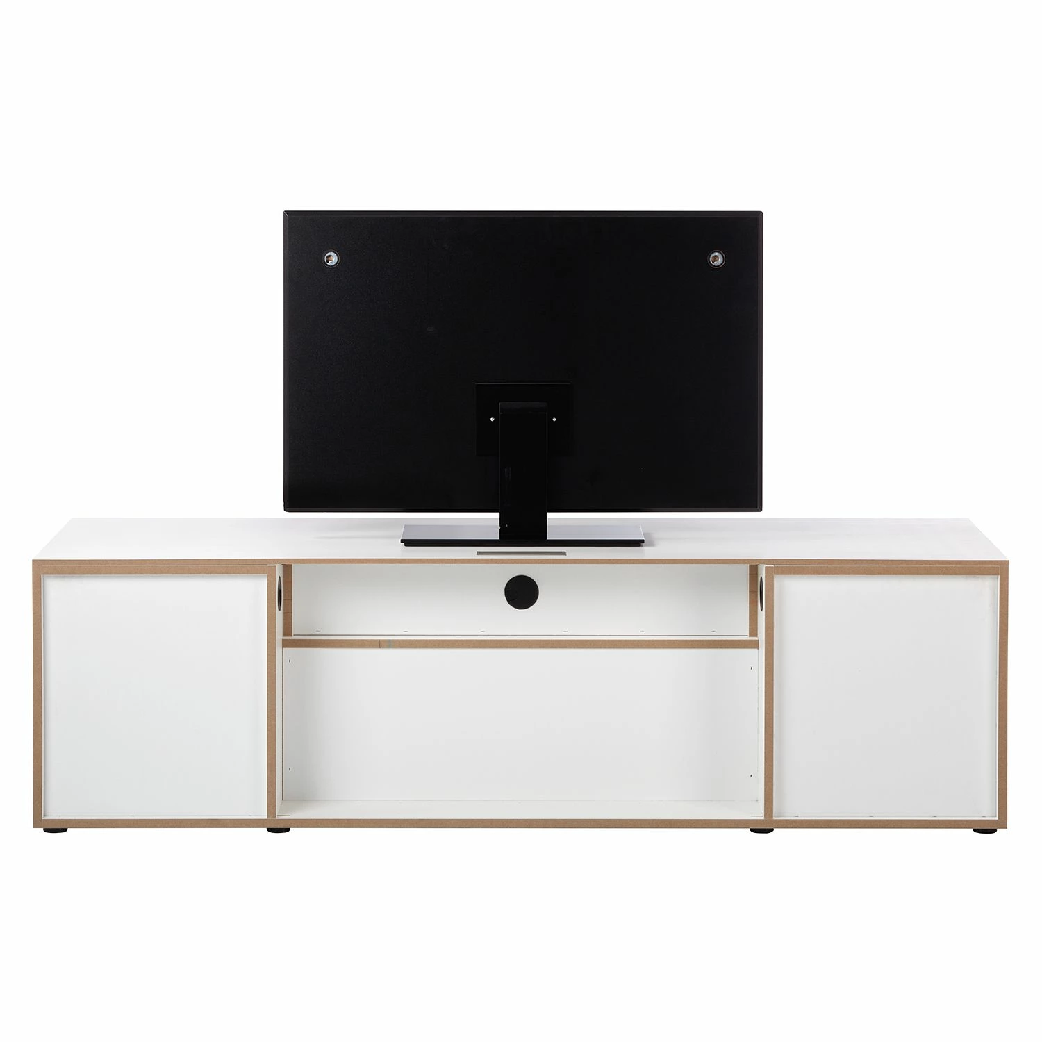 GWINNER Wohnwand Anzio I (4-teilig) - Matt Weiß - Glastür links - Mit Beleuchtung 7 GWINNER Wohnwand Anzio I (4-teilig) - Matt Weiß - Glastür links - Mit Beleuchtung – Bild 7