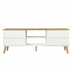 Tenzo TV-Lowboard Dot - Weiß 8 Tenzo TV-Lowboard Dot - Weiß -WOHNZIMMERMÖBEL Verkäufe tv lowboard dot eiche teilmassiv weiss 4148256