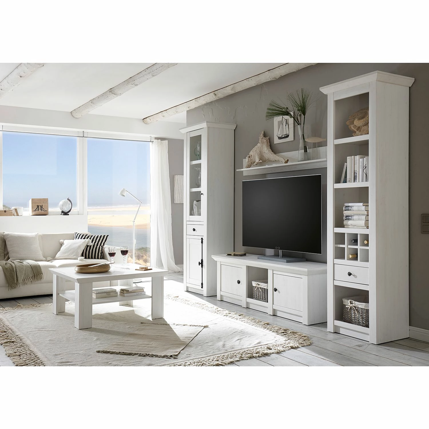 Maison Belfort TV-Lowboard Geestland - Pinie Weiß Dekor 5 Maison Belfort TV-Lowboard Geestland - Pinie Weiß Dekor – Bild 5