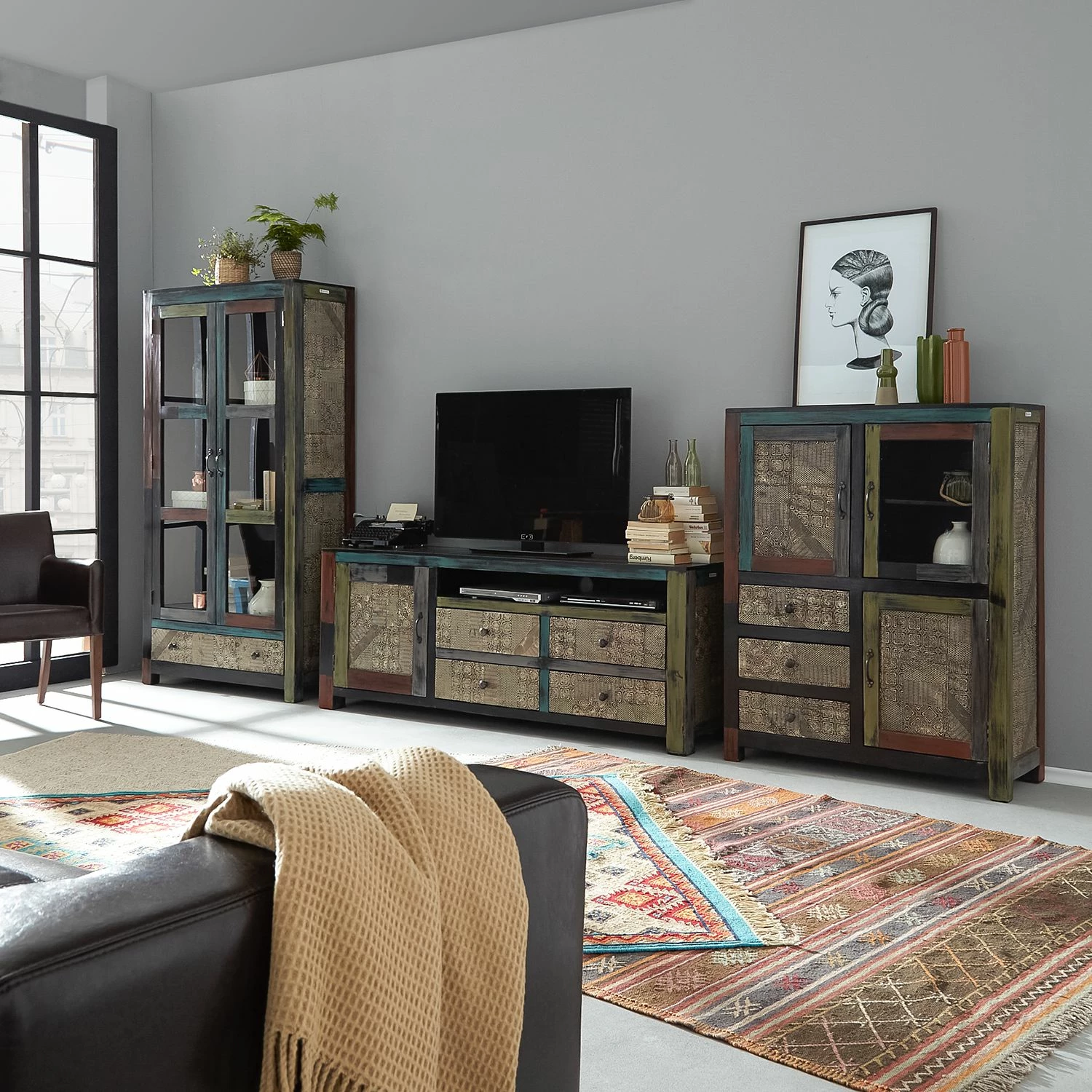 Wolf-Möbel TV-Lowboard Goa III - Mango teilmassiv - Mango Dunkelbraun 2 Wolf-Möbel TV-Lowboard Goa III - Mango teilmassiv - Mango Dunkelbraun – Bild 2