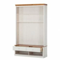 Maison Belfort TV-Wand Lillehammer I - Kiefer massiv - Kiefer Weiß / Kiefer Honig -WOHNZIMMERMÖBEL Verkäufe tv lowboard lillehammer ii kiefer massiv weiss kiefer 1053902