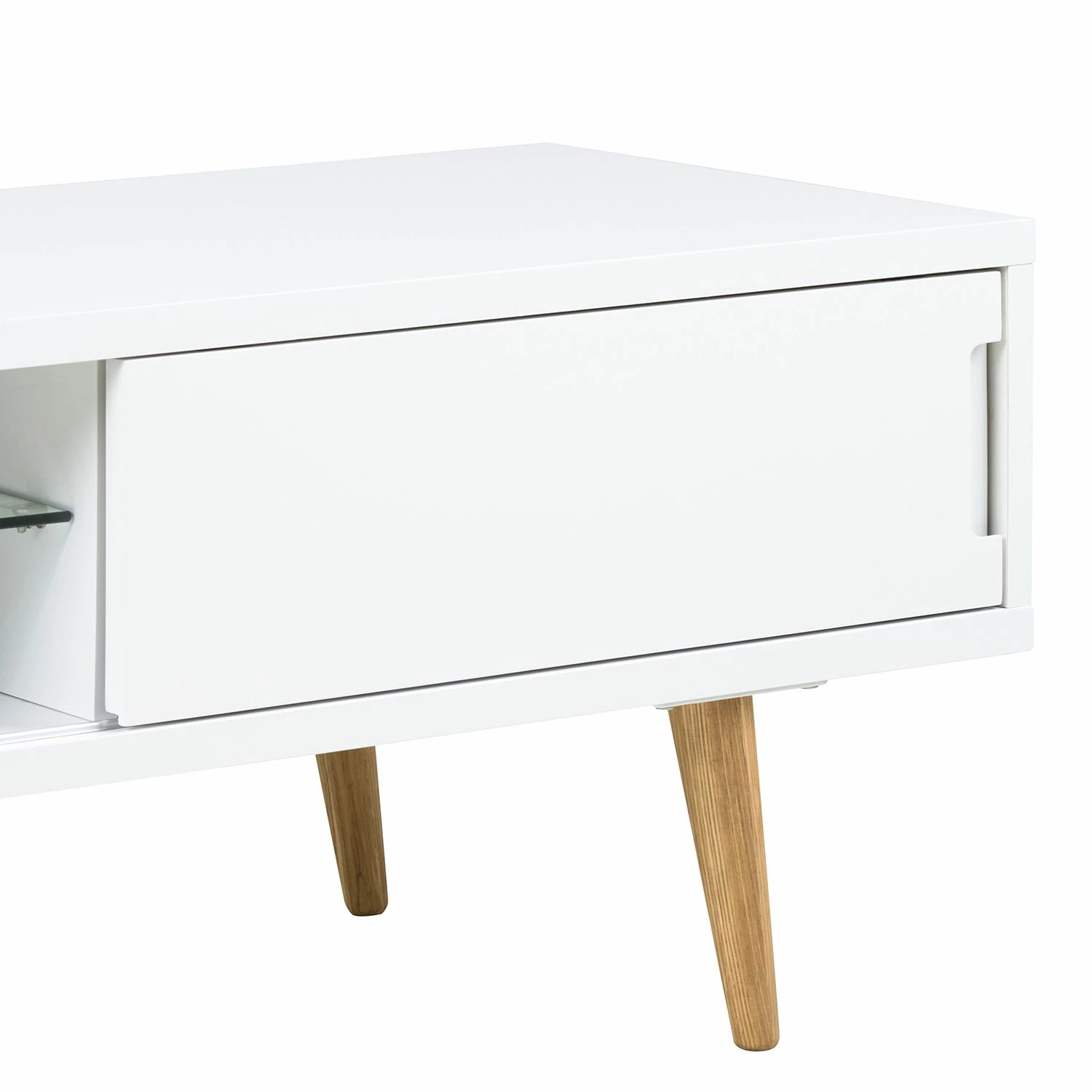 Mørteens TV-Lowboard Roskilde - Esche teilmassiv - Weiß 6 Mørteens TV-Lowboard Roskilde - Esche teilmassiv - Weiß – Bild 6