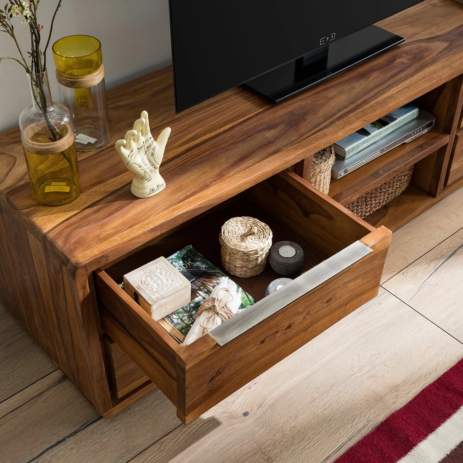 Ars Natura TV-Lowboard Trangle I - Sheesham massiv 8 Ars Natura TV-Lowboard Trangle I - Sheesham massiv – Bild 8